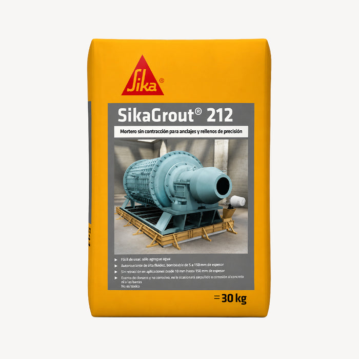 Mortero relleno para anclaje SIKAGROUT-212CO 30KG