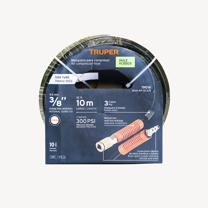 MANGUERA COMPRES 3/8X10M MAN-AP-10-3/8 TRUPER 19016