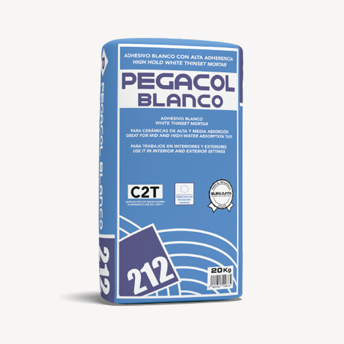 Pegamento ceramico. PEGA-COL blanco