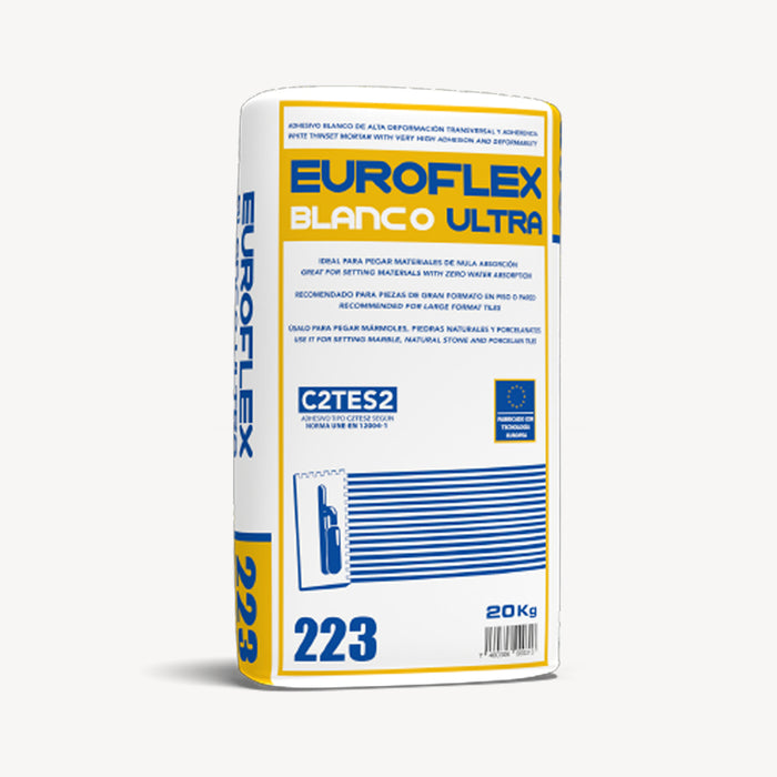 Pegamento euroflex blanco. Ultra C2TES2 20KGS