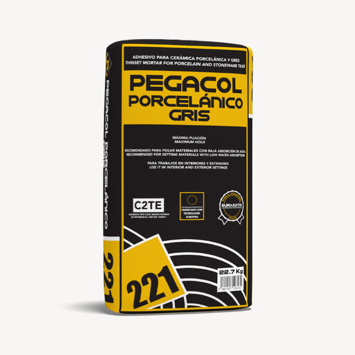 Pegamento pegacol porcelanico gris 22.7kg