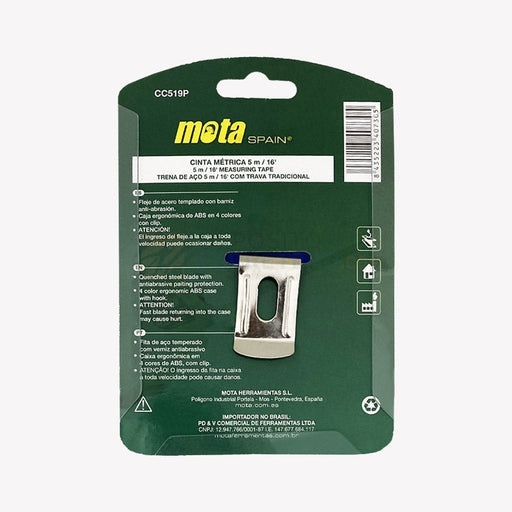 Cinta Metrica Plast. 5M Cc519P Mota Cintas Metricas