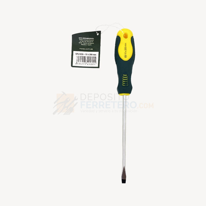 Destornillador Plano 10X200 Dpl1020 Mota Destornilladores