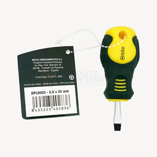 Destornillador Plano 5.5X25 Dpl0502 Mota Destornilladores