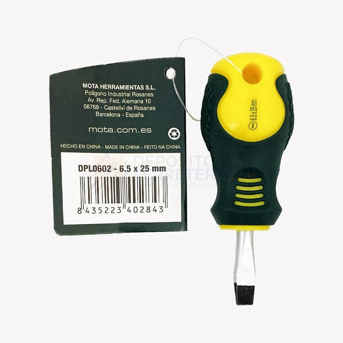 Destornillador Plano 6.5X25 Dpl0602 Mota Destornilladores