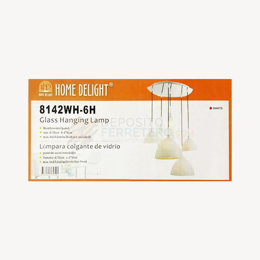 Lampara Colgante 8142Wh-6H Home Delight Lámparas