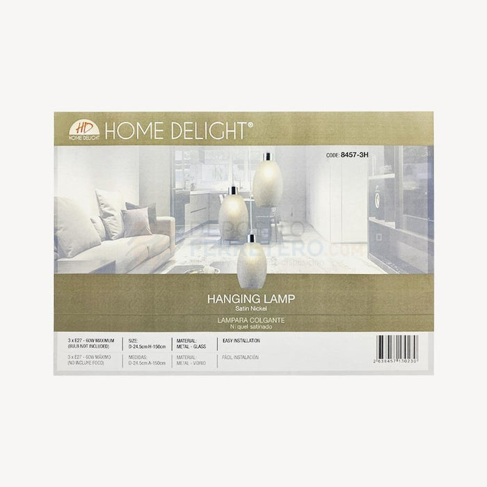 Lampara Colgante 8457-3H Niq Home Delight Lámparas