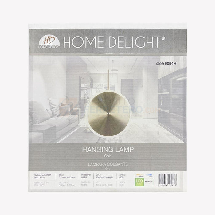 Lampara Colgante 9064H Oro 30K Home Delight Lámparas