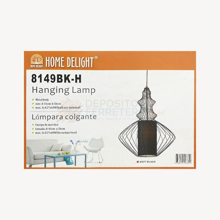 Lámpara Colgante Home Delight 8135H-Bk Lámparas