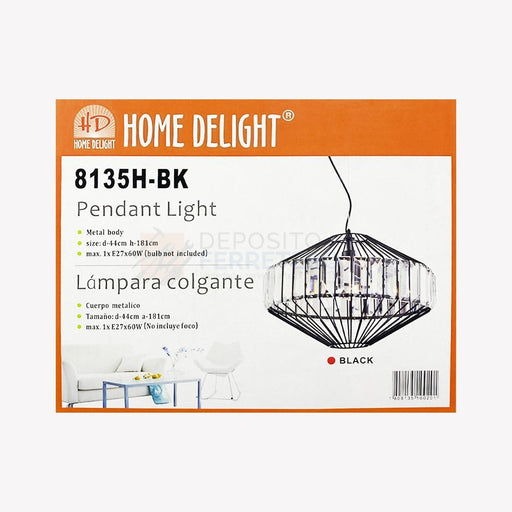 Lámpara Colgante Home Delight 8135H-Bk Lámparas