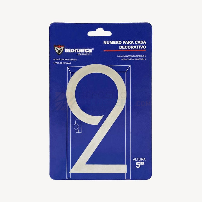 Numero 2 Mdn2-Ss Monarca Números Y Letras Para Casas