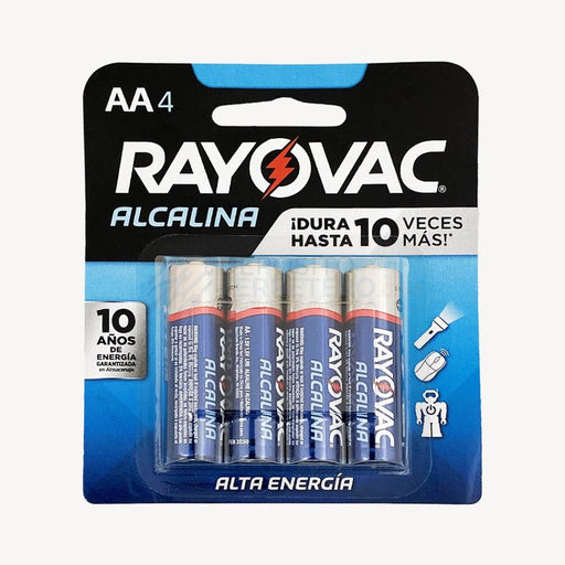 Pila Rayovac Alkaline Aa 4/1 Baterias Y Focos