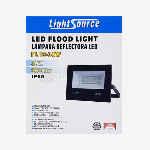 Reflector Led Fl19-30W 30K Light Source Lámparas