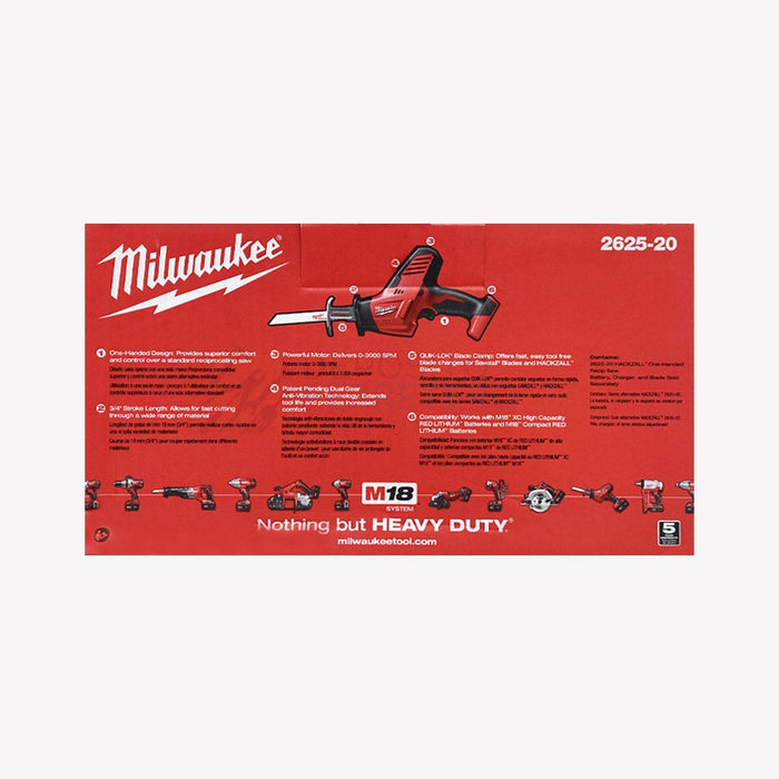 Sierra Sable Inal M18 2625-20 Milwaukee (No Bateria) Herramientas Eléctricas